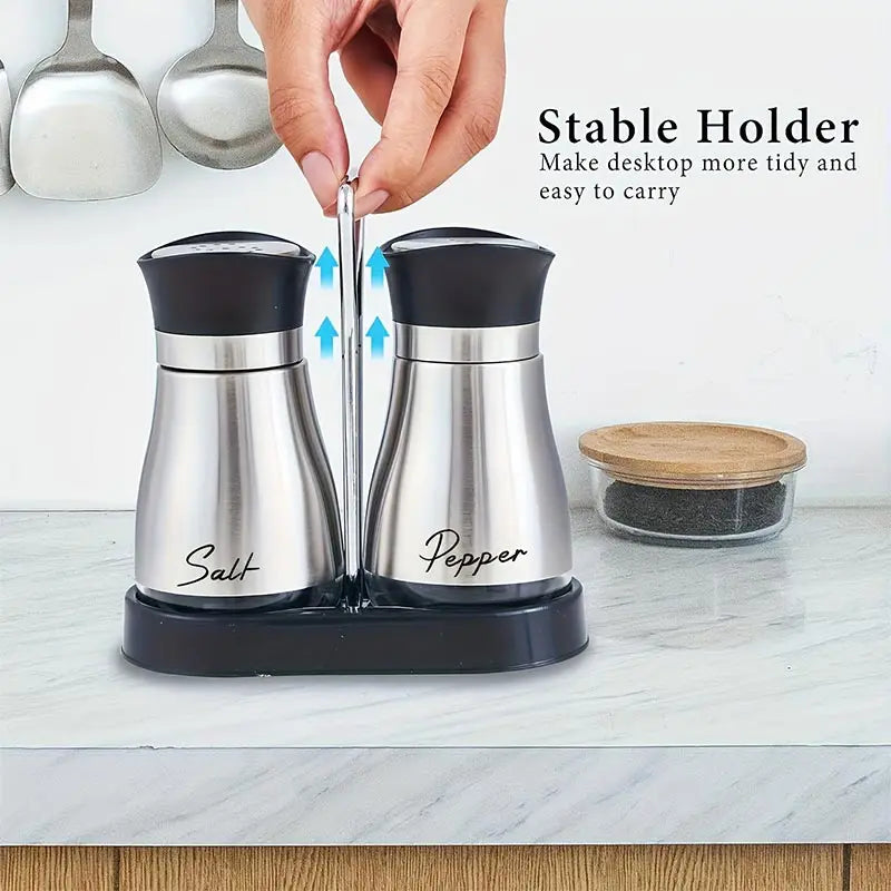 Refillable Salt And Pepper Shakers Set