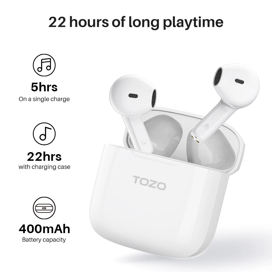 TOZO A3 Half in-Ear Wireless Earbuds Bluetooth