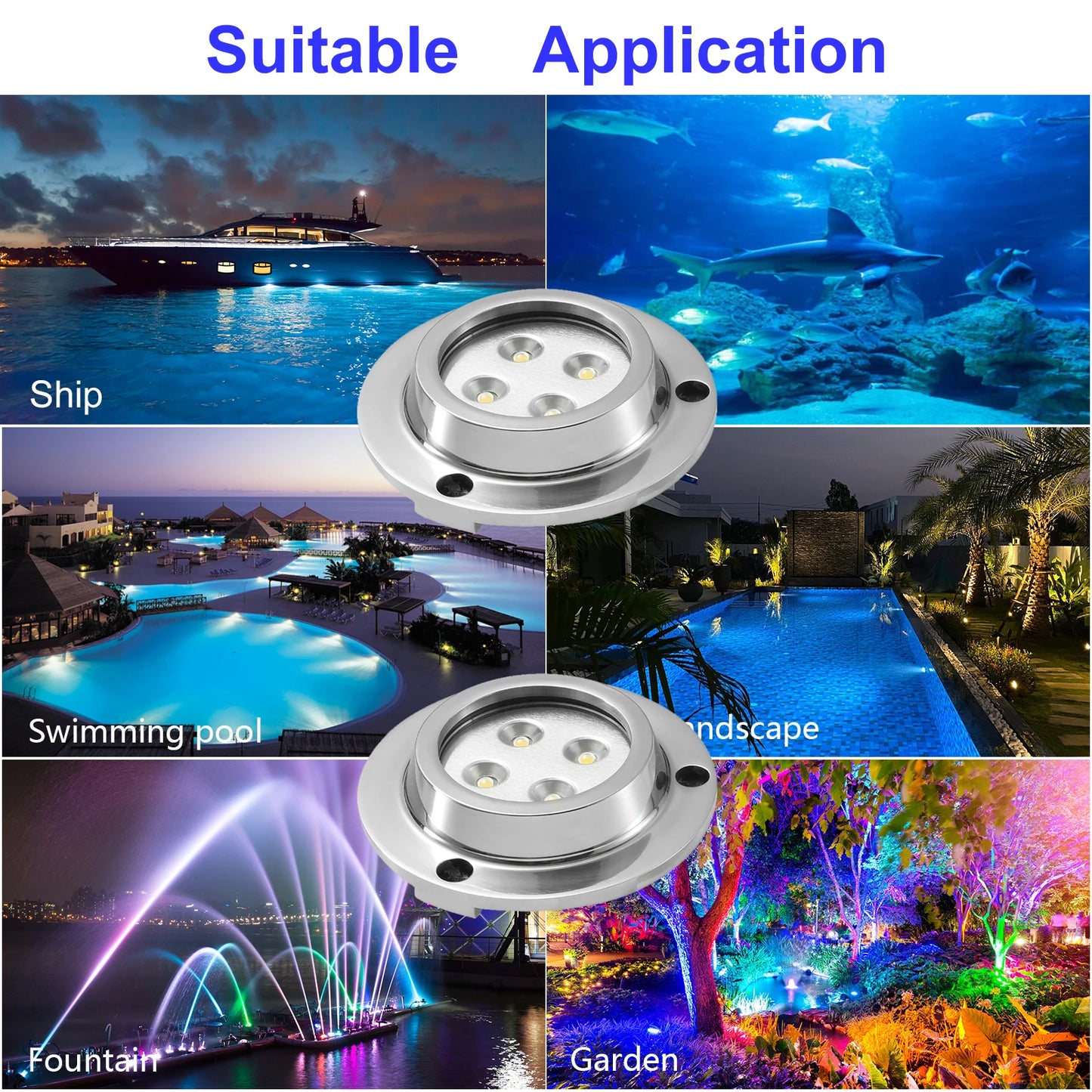 DC12V 10W IP68 Waterproof Steamship LED Underwater Light