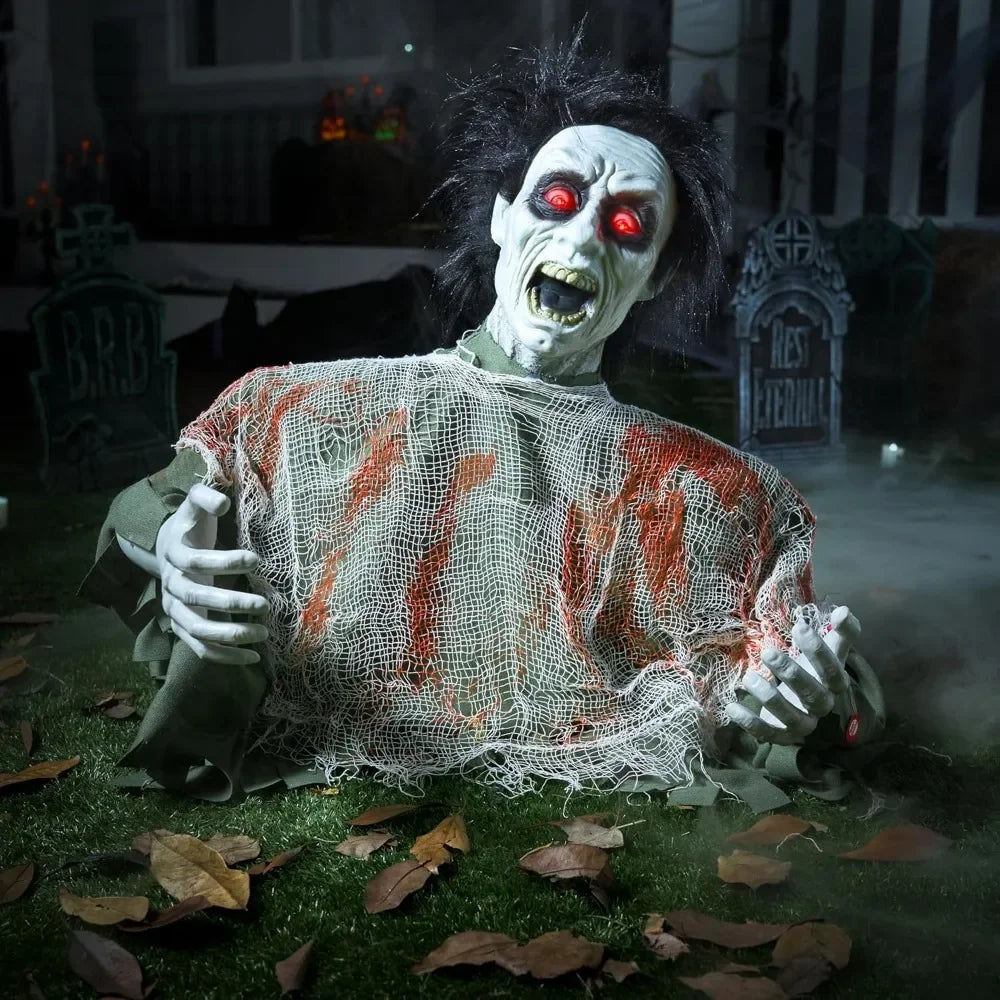 Halloween Props Movable Groundbreaker Zombie