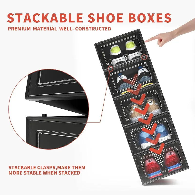 12 Pack Shoe Organizer Boxes