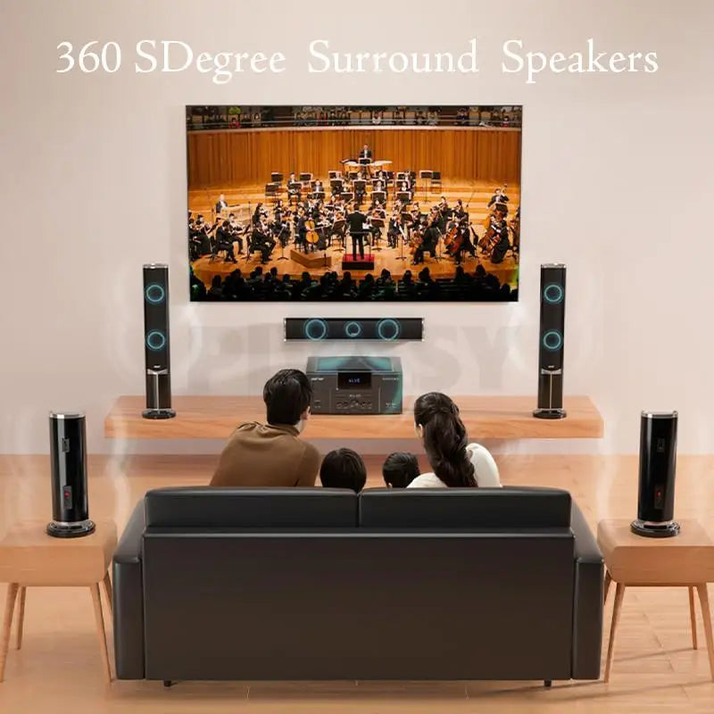 8 Inch High Power TV Living Room KTV Bluetooth 4.0 Speaker Stereo Sound Subwoofer Speaker 5.1 4Ω Home Theater System Audio Set