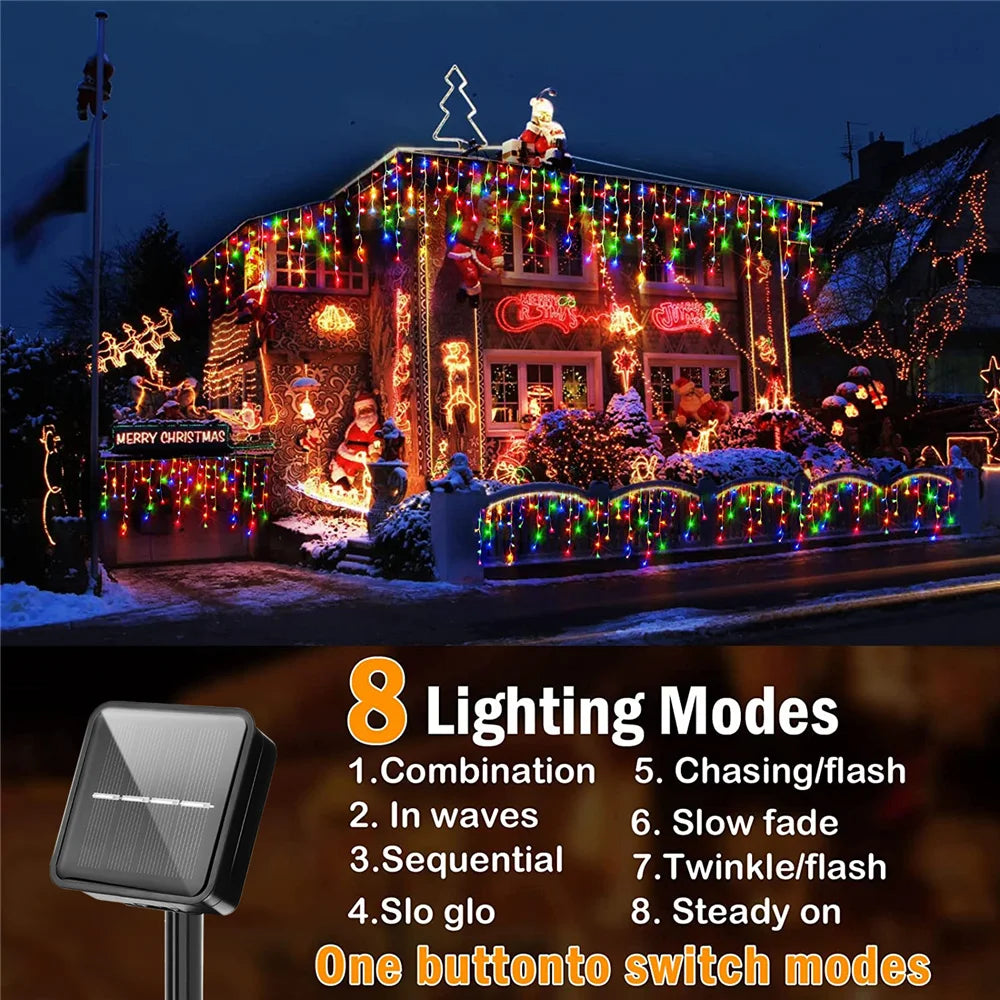 NEW 2024 Christmas Decorations Lights Solar Icicle