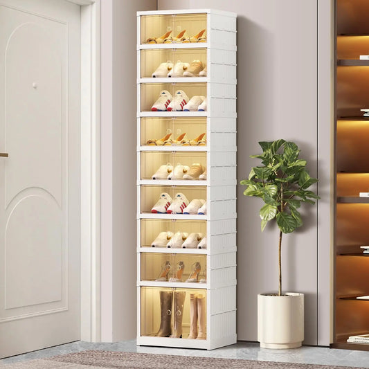 9-Tier Foldable Shoe Rack Organizer