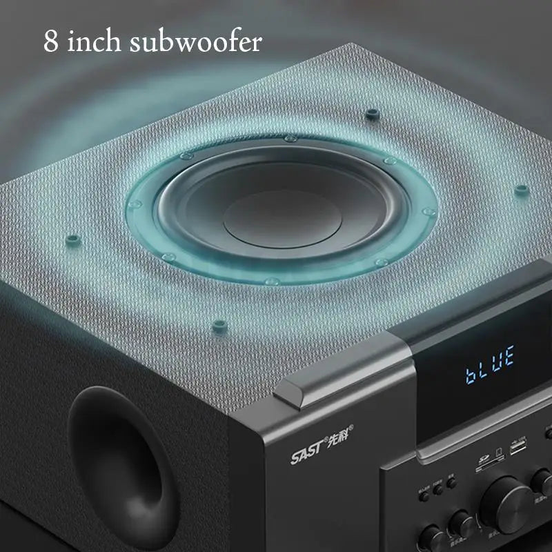 8 Inch High Power TV Living Room KTV Bluetooth 4.0 Speaker Stereo Sound Subwoofer Speaker 5.1 4Ω Home Theater System Audio Set