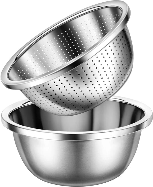 2pcs Stainless Steel Microporous Colander,