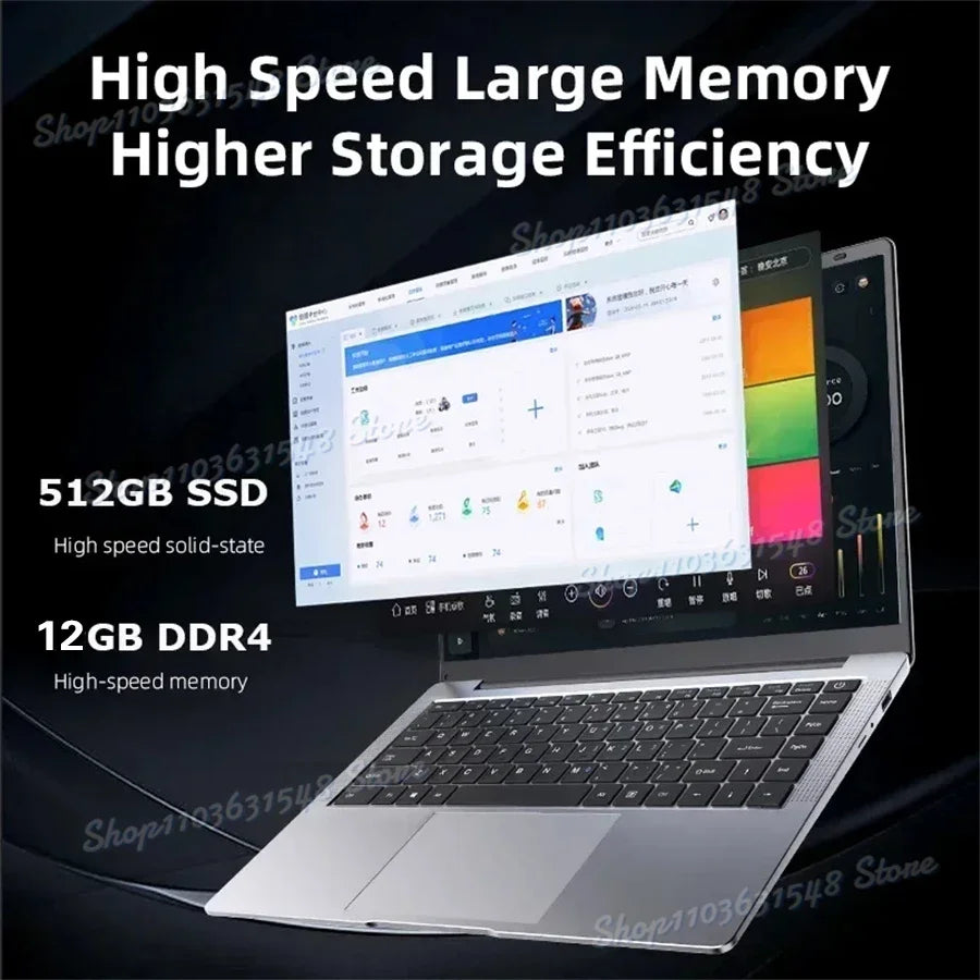 2024 Ultra Slim i7 Laptop 14.1 Inch Intel Core i7-7500U Windows