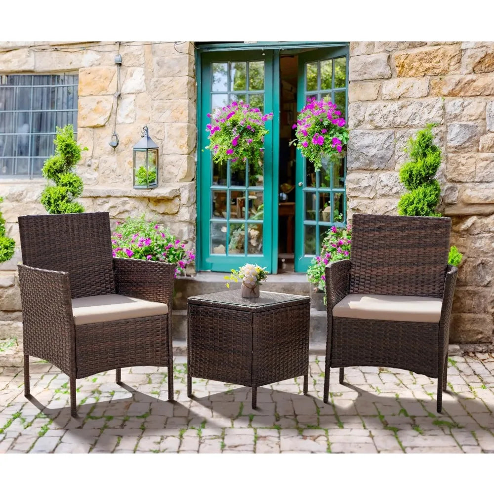 Patio Furniture Set 3 Pieces