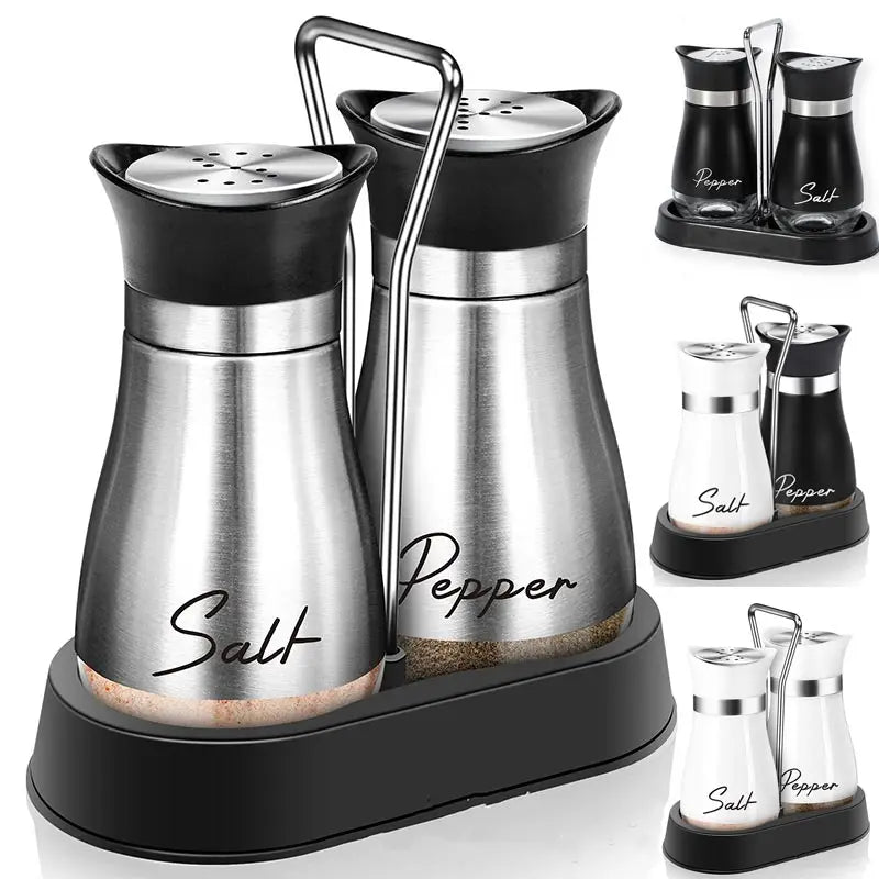 Refillable Salt And Pepper Shakers Set