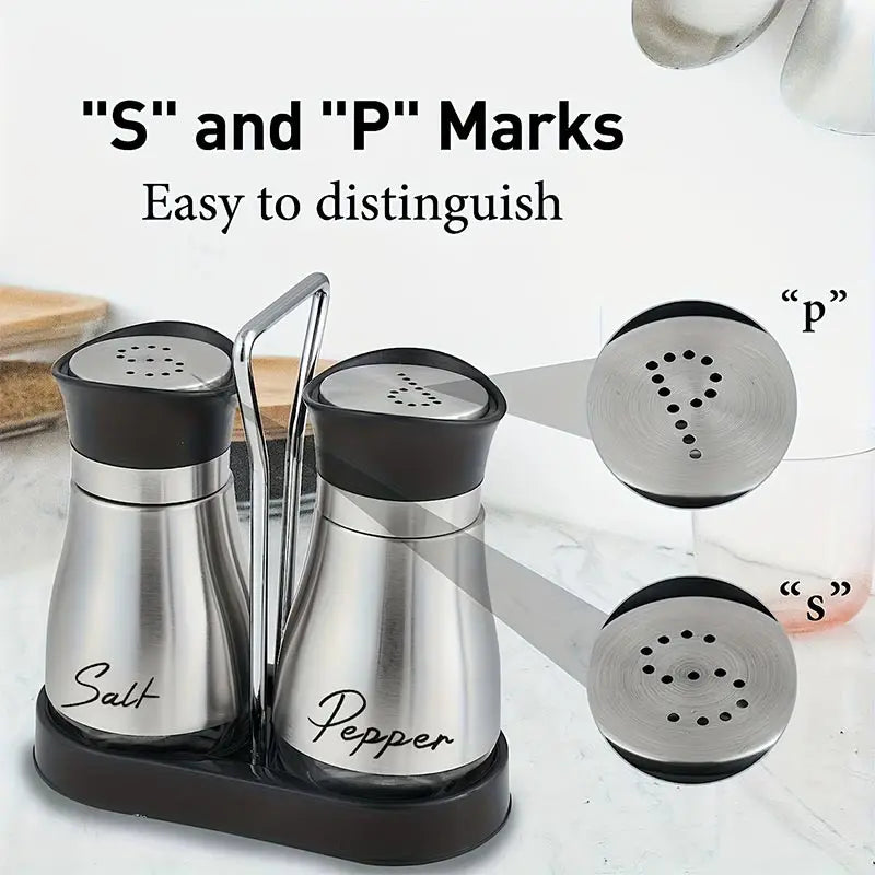 Refillable Salt And Pepper Shakers Set