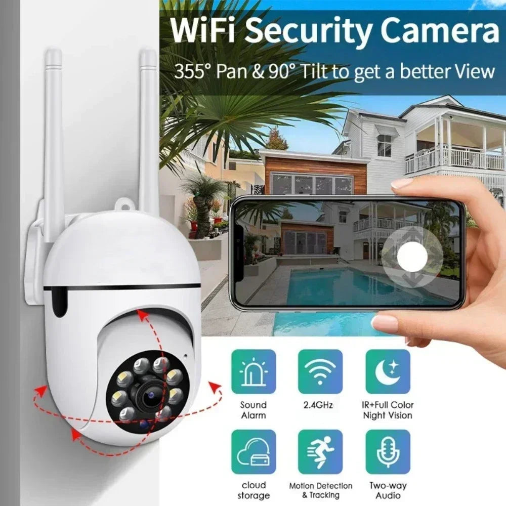 8MP Wifi Wireless Security Monitor Cameras Color Night Vision