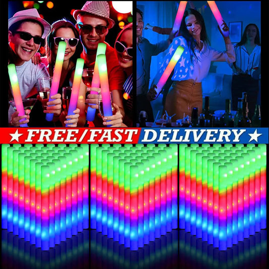 102 Pcs LED Glow Colorful Sticks Glowing Lighting  Stick