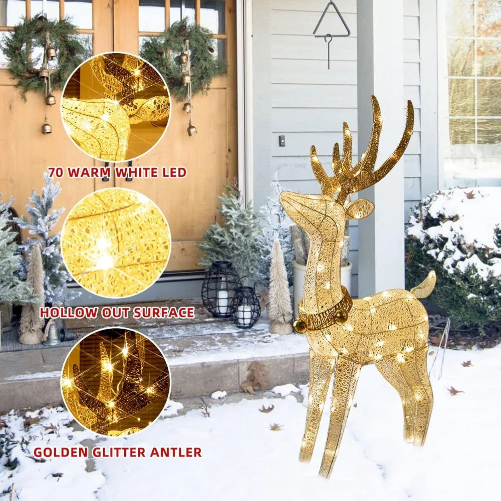 Christmas Reindeer Outdoor Decorations, Lighted