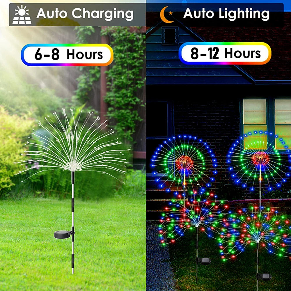 300/490Leds Solar Firework Light 8