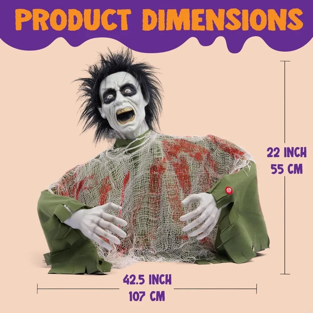 Halloween Props Movable Groundbreaker Zombie