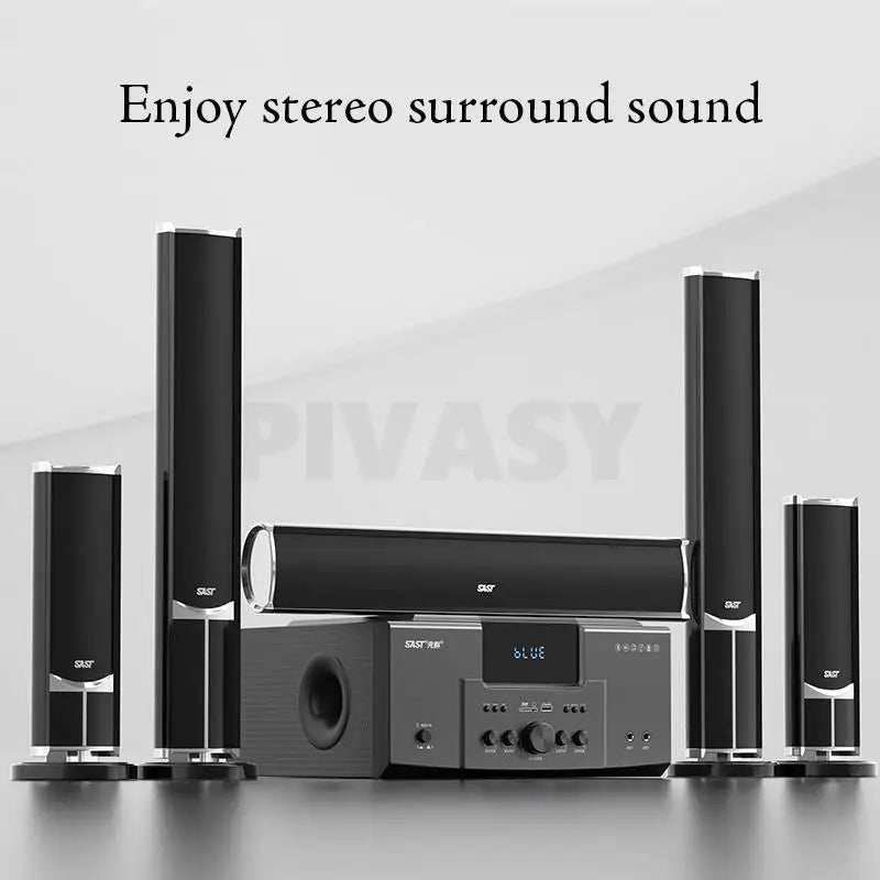 8 Inch High Power TV Living Room KTV Bluetooth 4.0 Speaker Stereo Sound Subwoofer Speaker 5.1 4Ω Home Theater System Audio Set