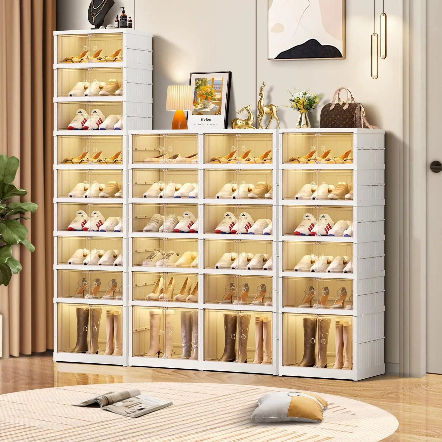 9-Tier Foldable Shoe Rack Organizer