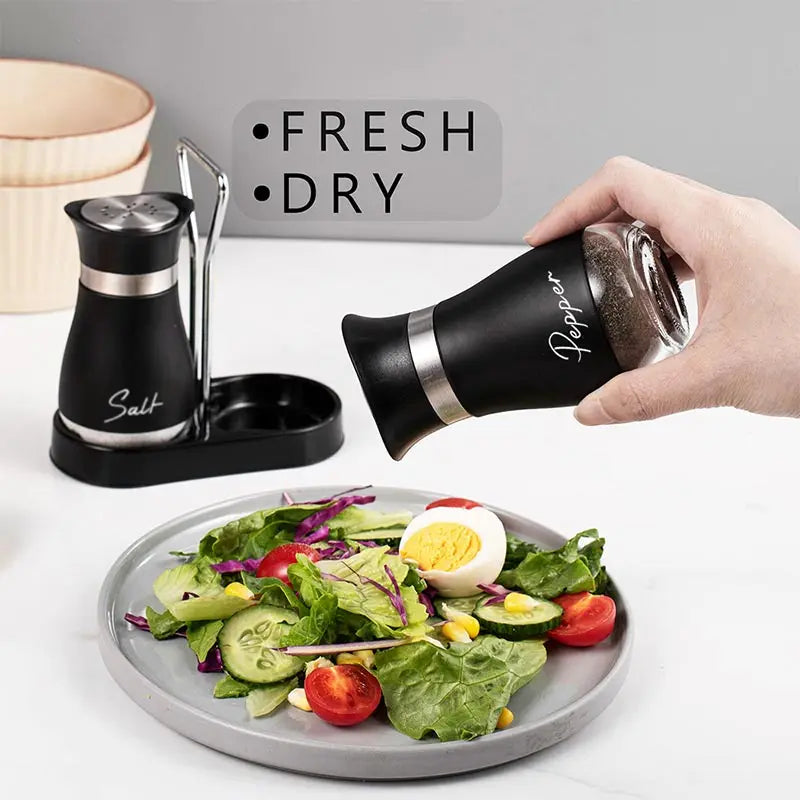 Refillable Salt And Pepper Shakers Set